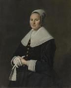 Portrait of woman with gloves., Frans Hals